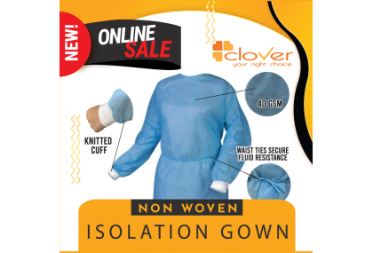Non Woven Blue Isolation Gown, 40g