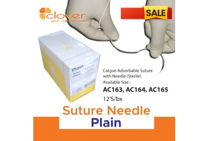 Plain Catgut Abs. Suture w. Needle
